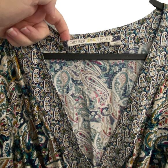 Chelsea + Violet Jumpsuit Womens Size Medium ruffle bell sleeve fairycore - Picture 3 of 9